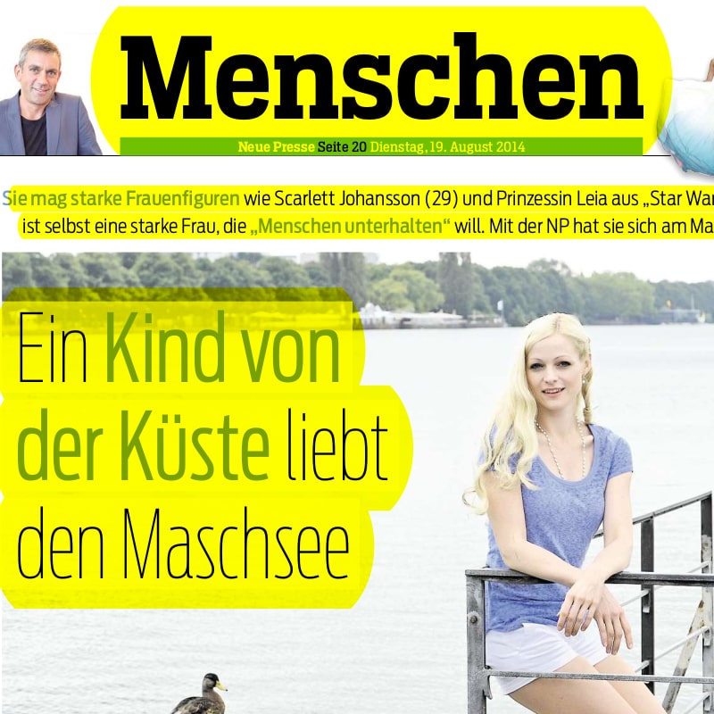 Neue Presse: Actor Rebekka Mueller about Reeperbahn., Los Angeles and Maschsee