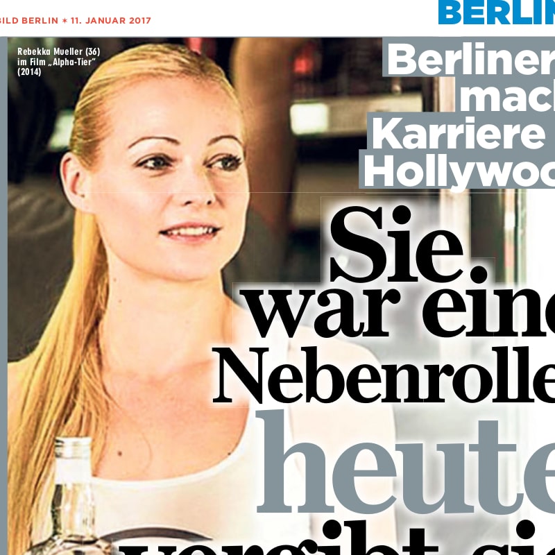 BILD Berlin: Actress and Producer Rebekka Mueller in interview.