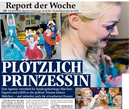 BZ Berlin Actress Rebekka Mueller becomes a princess - snow queen